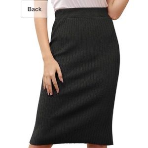 Knee Length Stretchy Knit Skirt
